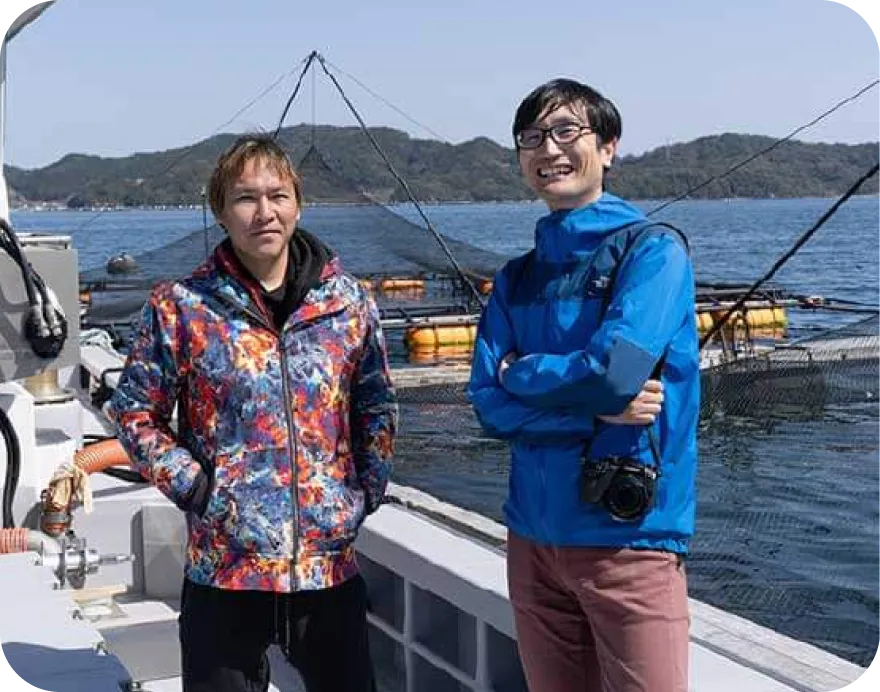 笑顔の野見漁協組合の方